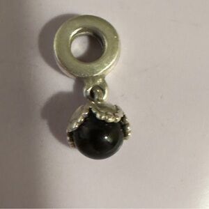 Pandora Silver and Black Charm